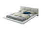 Lanide Modern White Low Profile Cal King Bed Frame