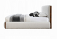 Darius Queen White Boucle Bed Frame