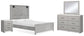 Cottonburg Queen Panel Bed with Mirrored Dresser and Nightstand