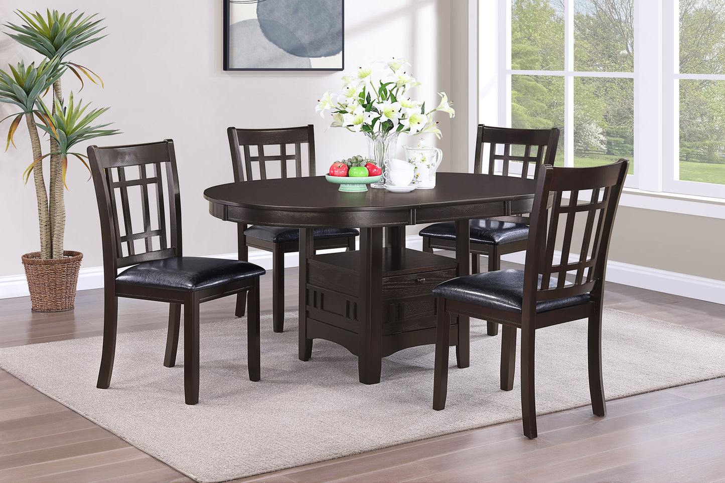 Lavon Wood Dining Side Chair Espresso (Set of 2)