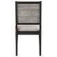 Elodie Wood Dining Side Chair Grey and Black (Set of 2)