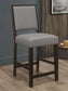 Bedford Fabric Upholstered Counter Chair Grey (Set of 2)