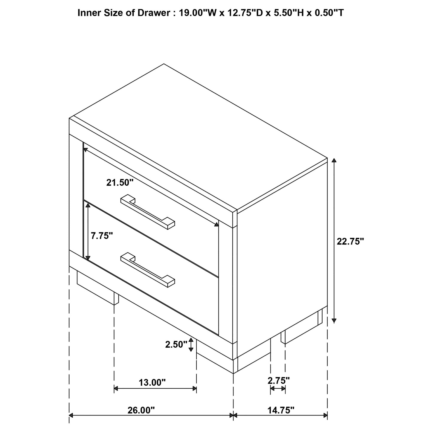 Jessica 6-piece Eastern King LED Bedroom Set Snow White