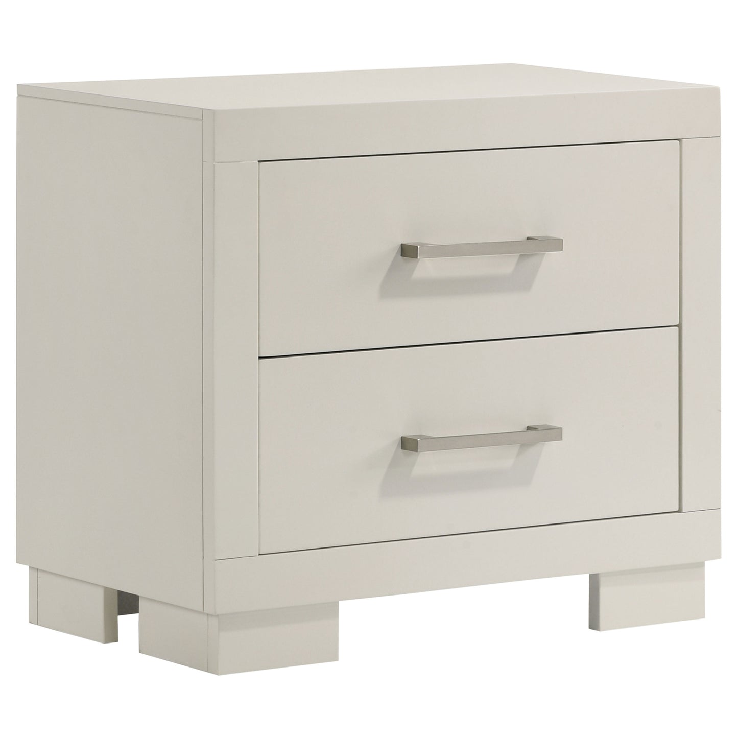 Jessica 2-drawer Nightstand Snow White