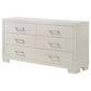 Jessica 6-drawer Dresser Snow White