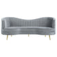 Sophia Upholstered Channel Tufted Sofa Grey