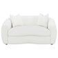 Isabella 2-piece Faux Sheepskin Upholstered Sofa Set Natural