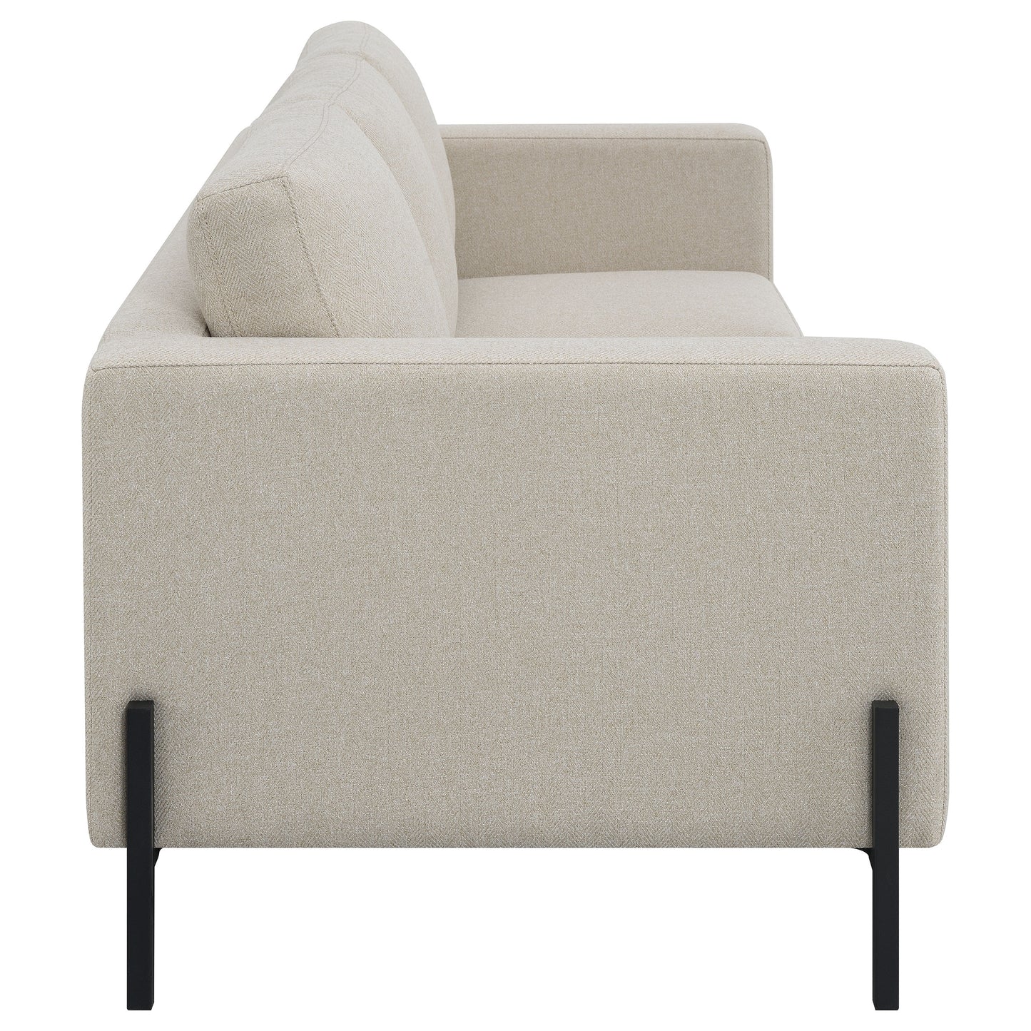 Tilly 2-piece Upholstered Track Arm Sofa Set Oatmeal