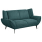 Acton 2-piece Upholstered Flared Arm Sofa Set Teal Blue