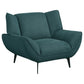 Acton 3-piece Upholstered Flared Arm Sofa Set Teal Blue