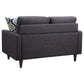 Watsonville 3-piece Upholstered Track Arm Sofa Set Grey