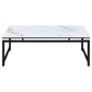 Clark 3-piece Faux Marble Top Coffee Table Set White