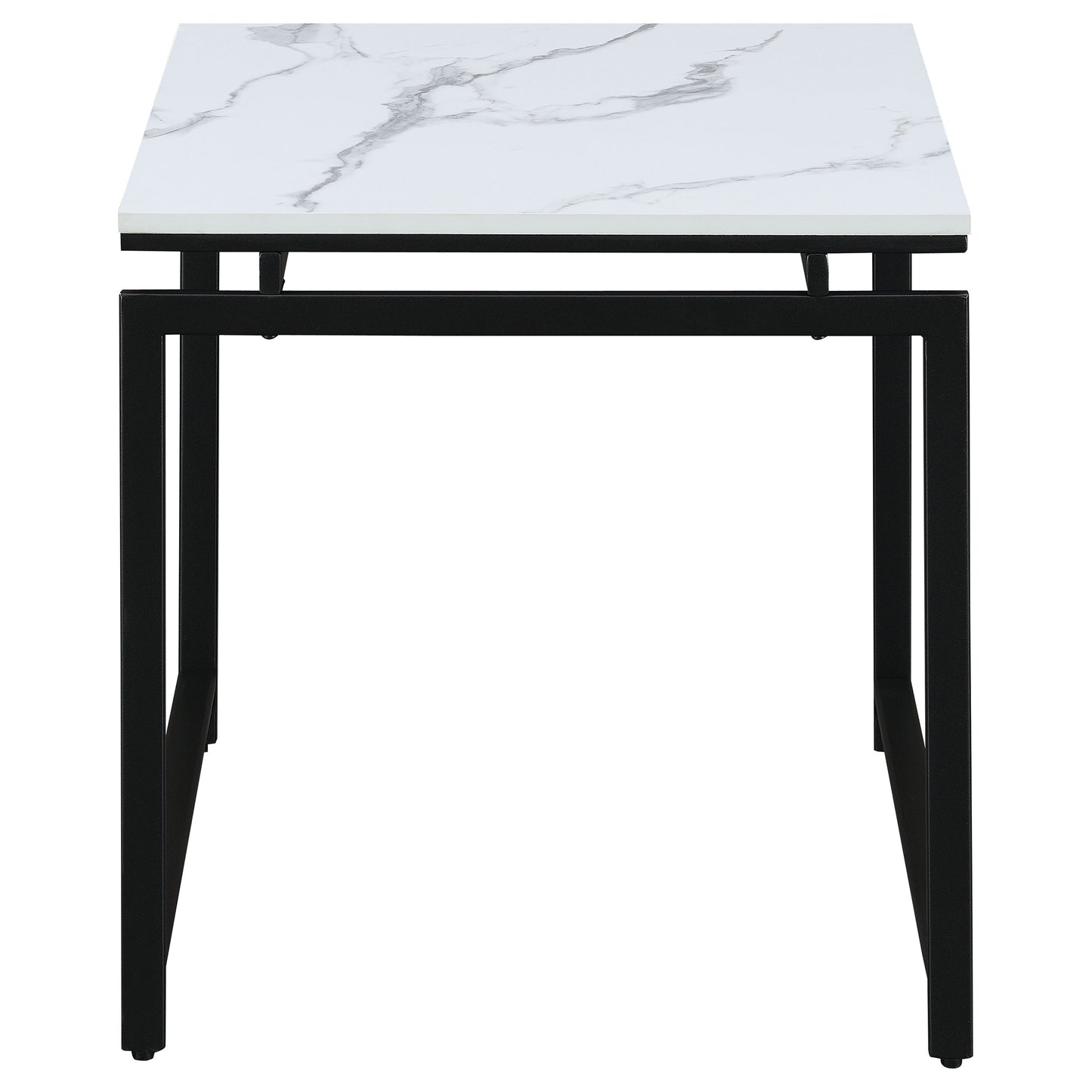 Clark 3-piece Faux Marble Top Coffee Table Set White