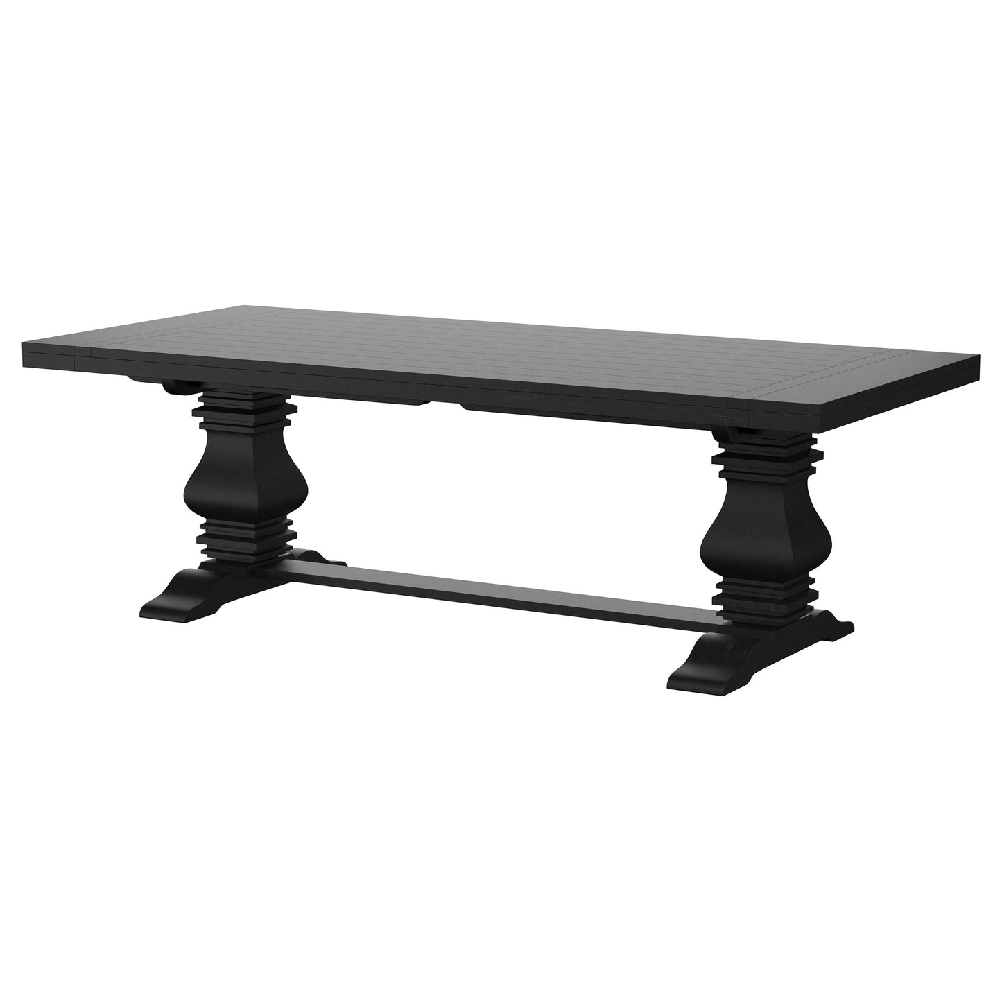 Florence 126-inch Extension Dining Table Distressed Black