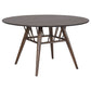 Everton 5-piece Round 53-inch Dining Table Set Dark Walnut