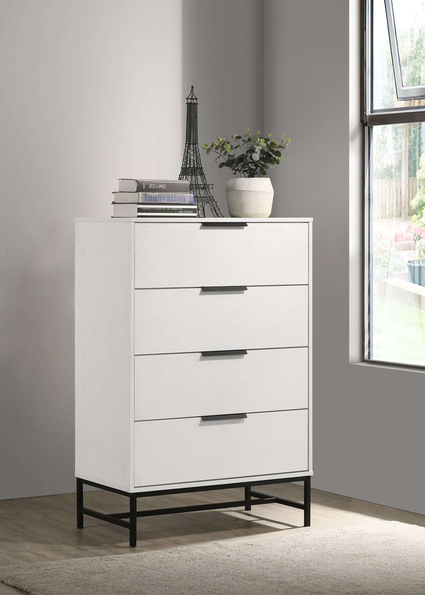 Sonora 4-drawer Bedroom Chest White