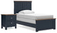 Landocken Twin Panel Bed with Nightstand