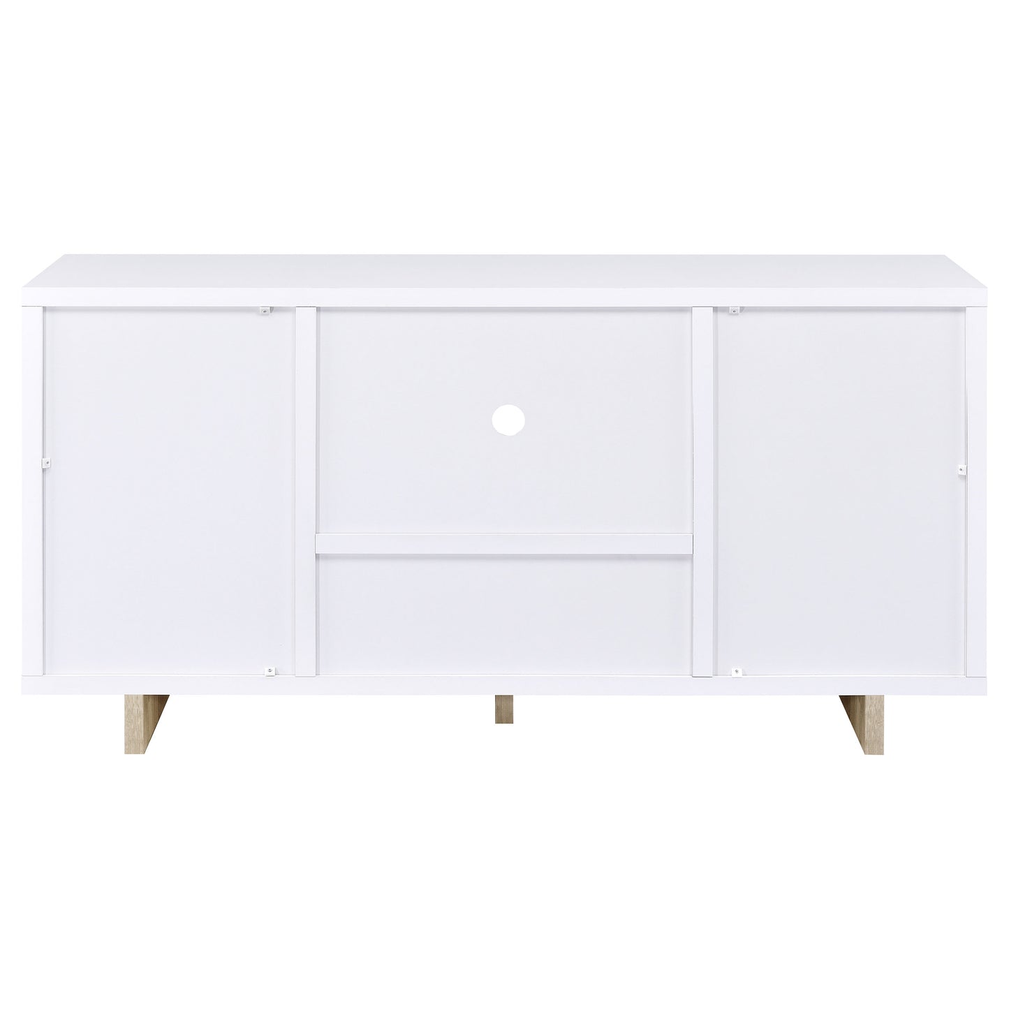 Dalton 2-door Storage Cabinet White and Distressed Pine