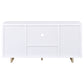 Dalton 2-door Storage Cabinet White and Distressed Pine