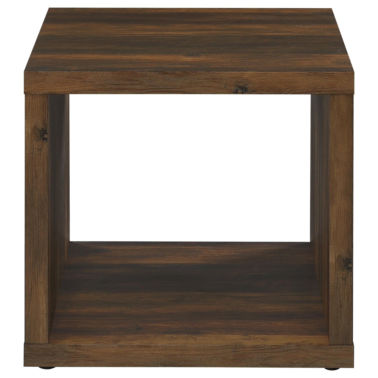 Frisco Square Engineered Wood Side End Table Dark Pine