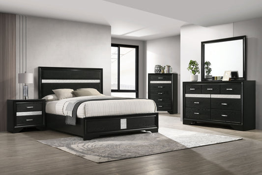 Miranda 4-piece Queen Bedroom Set Black