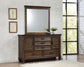 Franco 52-drawer Dresser with Mirror Burnished Oak