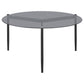 Rosalie Round Smoked Glass Top Coffee Table Grey