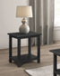 Payne Wood End Table with Shelf Distressed Java