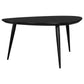 Odessa Triangular Solid Wood Coffee Table Black