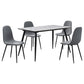 Dennison 5-piece Rectangular Dining Table Set Grey