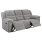 Gilson Chenille Upholstered Reclining Sofa Grey