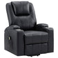 Armstrong Upholstered Power Lift Massage Recliner Black