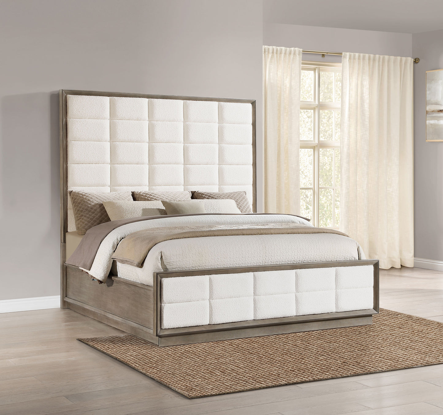 Durango 80-inch Eastern King Panel Bed Taupe Oak