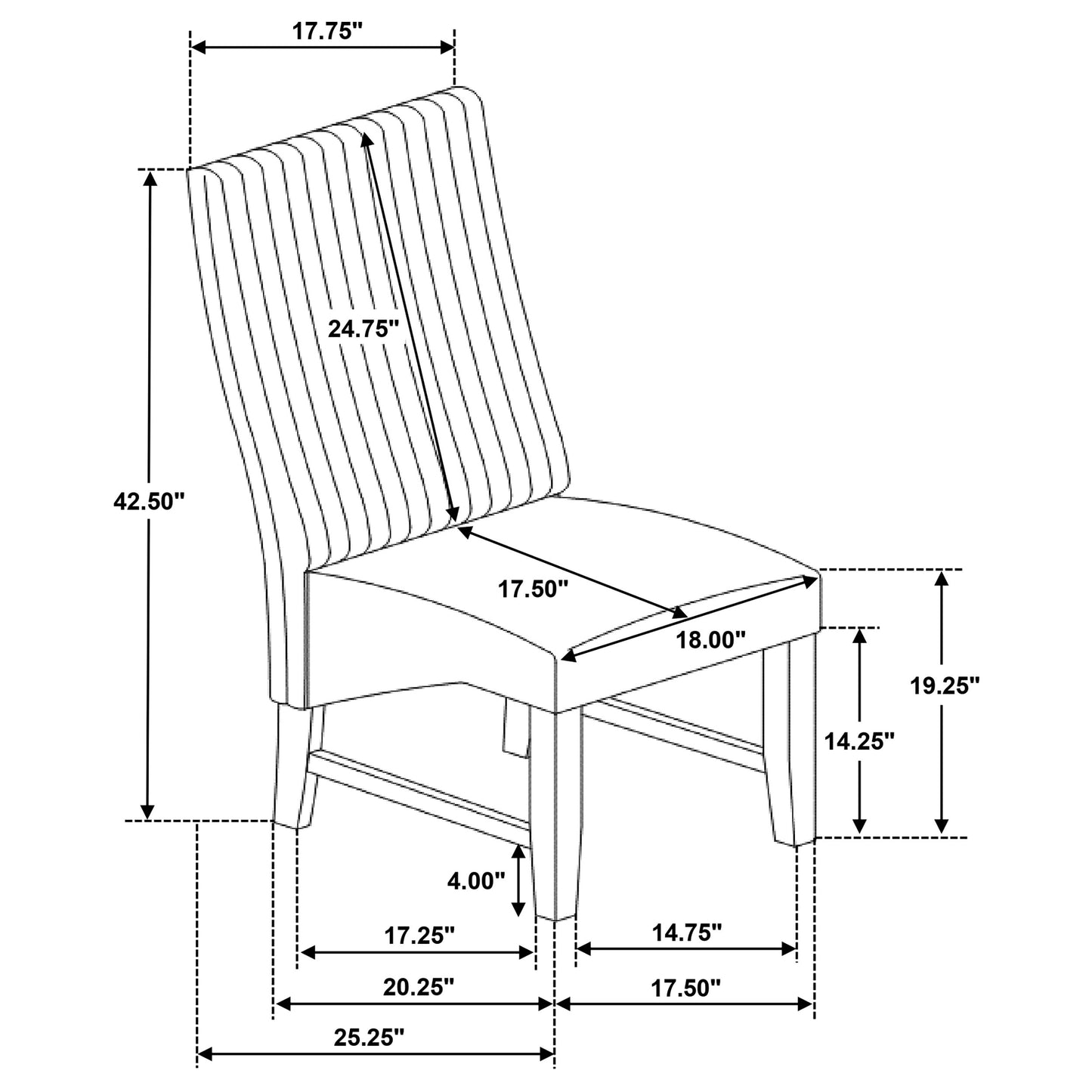 Barrand Upholstered Dining Side Chair Chocolate (Set of 2)