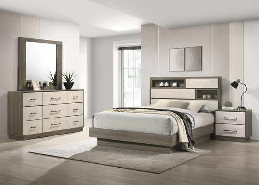 Fenwick 4-piece California King Bedroom Set Grey Oak