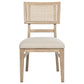 Kailani Rattan Cane Dining Side Chair Beige Oak (Set of 2)