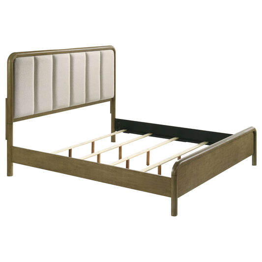 Amsbury 56-inch Upholstered California King Bed Nutmeg