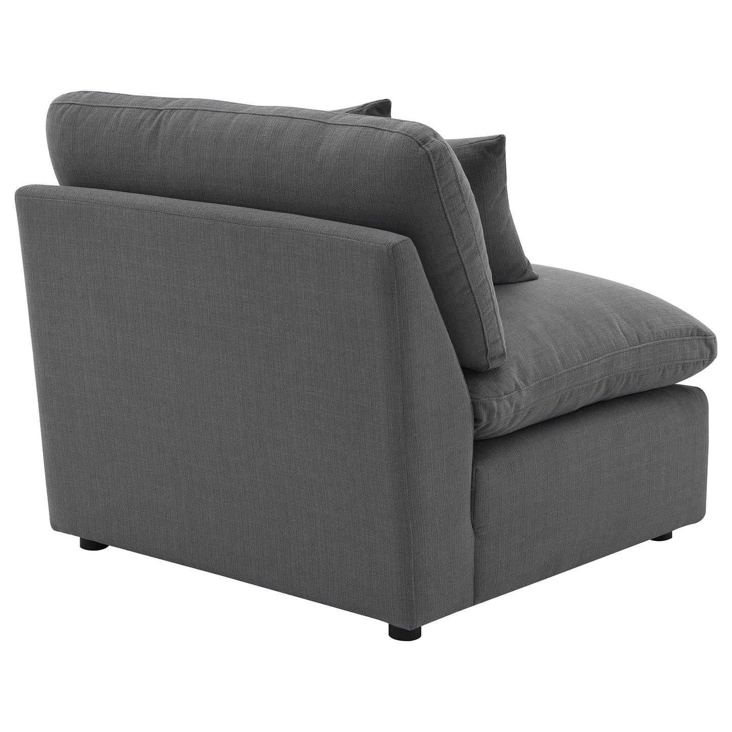 Hobson Upholstered Armless Chair Charcoal