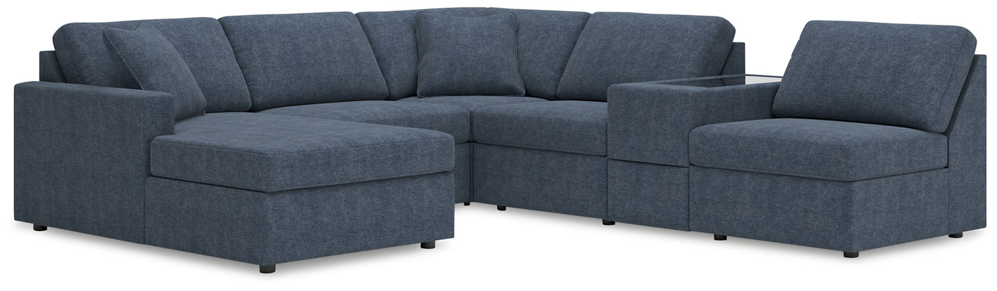 Modmax 6-Piece Sectional with Chaise and Storage Console