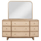 Kailani 9-drawer Dresser and Mirror Beige Oak