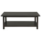 Payne Wood Coffee Table with Shelf Distressed Java