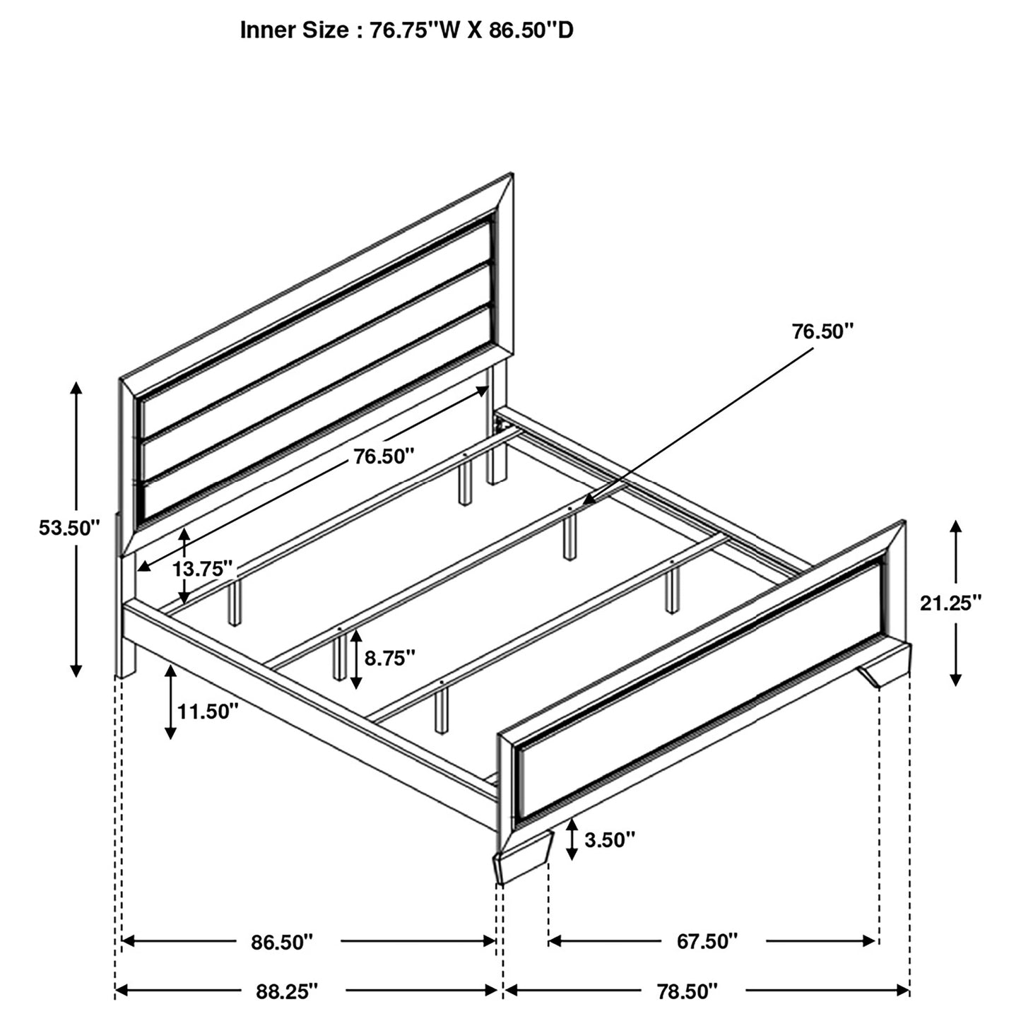 Kauffman Wood California King Panel Bed Dark Cocoa