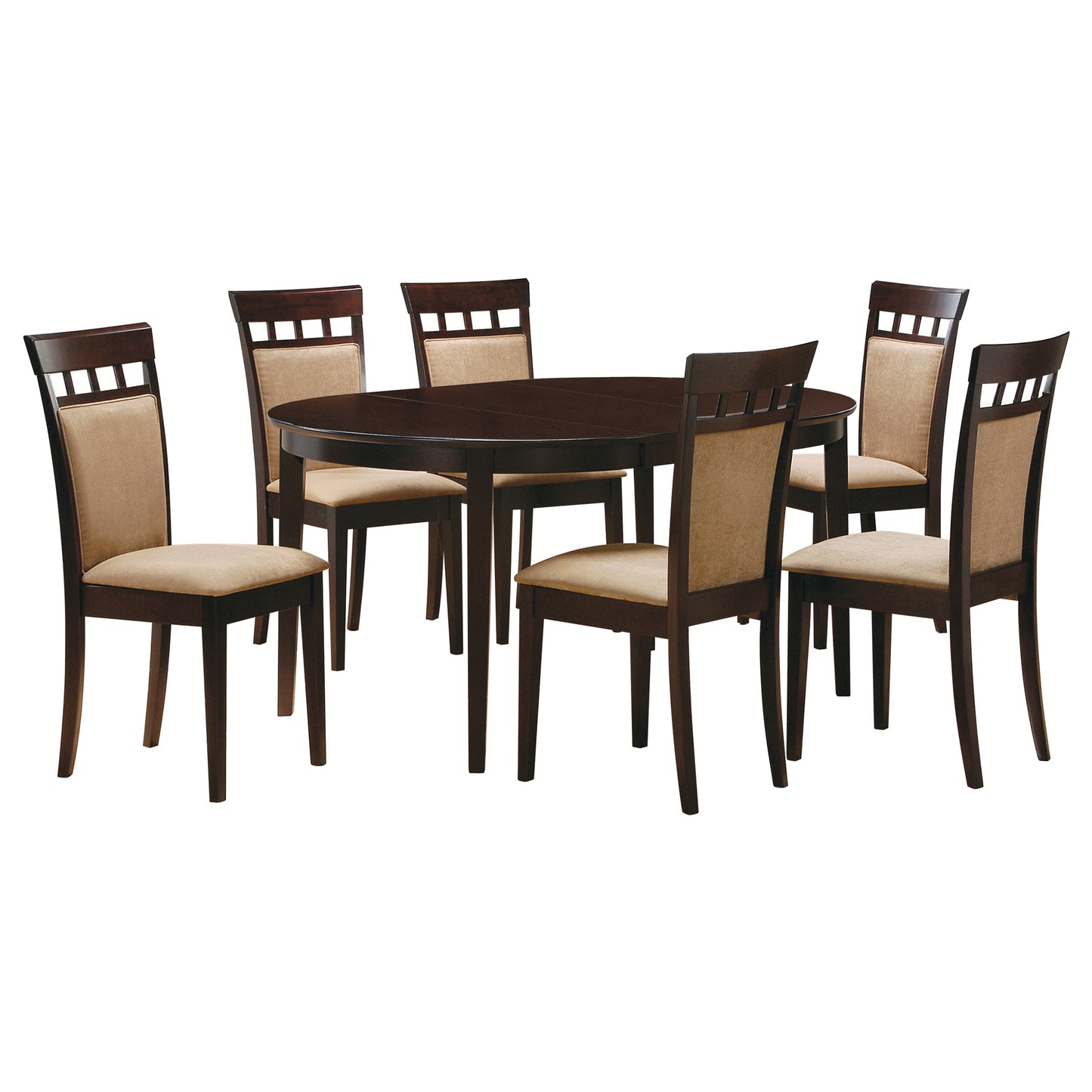 Gabriel 7-piece Extension Leaf Dining Table Set Cappuccino