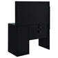 Flora 2-drawer Vanity Set with LED Mirror Black High Gloss