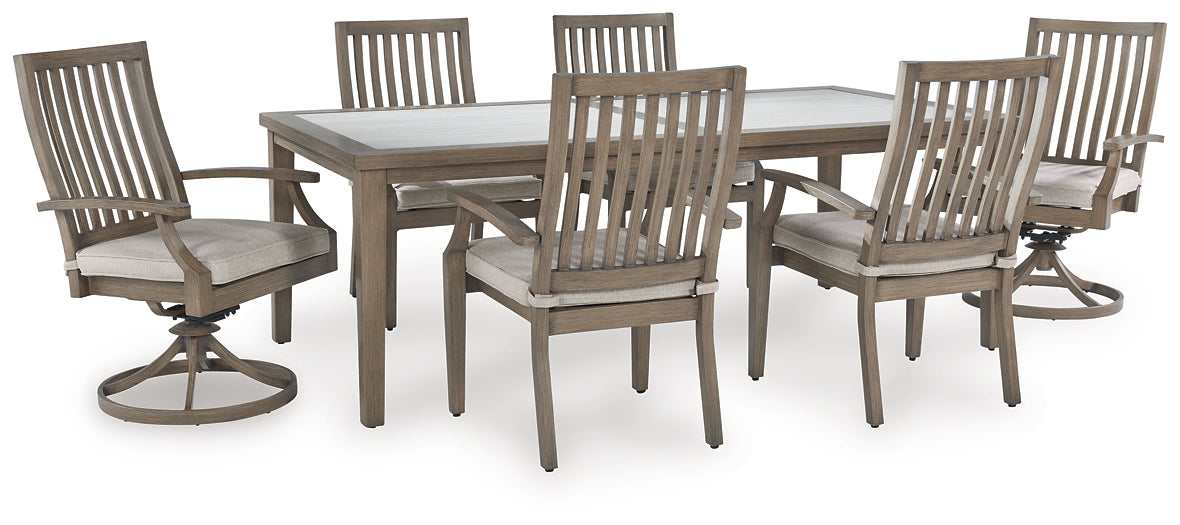 Rainier Ranch Outdoor Dining Table and 6 Chairs