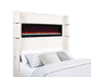 Tisdall Upholstered Cal King Flame Visualizer Bed Cream