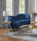 Sophia Upholstered Channel Tufted Loveseat Blue