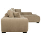 Octavia Upholstered Sectional Chaise Sofa Camel