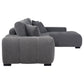 Octavia Upholstered Sectional Chaise Sofa Charcoal Grey