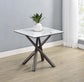 Carvell Square Sintered Stone End Side Table Mirage White